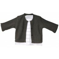 gilet bébé éponge gris Peqeno Tocon