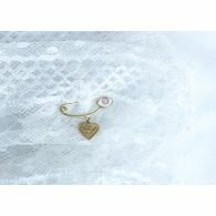 Epingle porte bonheur oeil rose