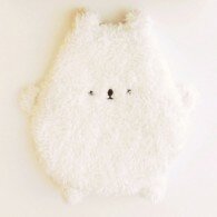 Doudou plat ours blanc 