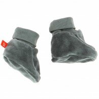 Chaussons bébé velour gris foncé Limo Basics